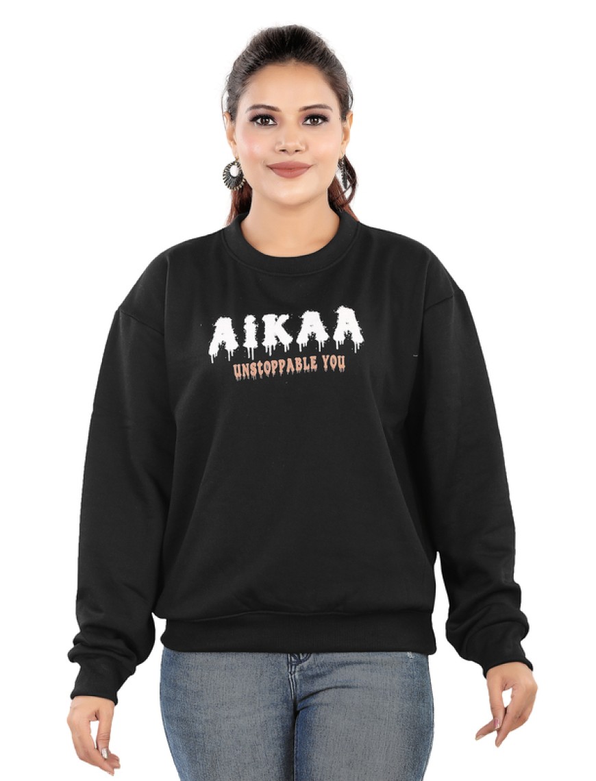 AIKAA Women's RND Neck Fleece Top