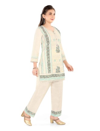 Chikankari EMB Kurti Set