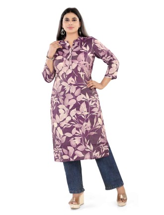 Digital Print Purple Kurti