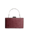 Velvet Clutch with Crystal Brooch