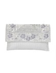 Floral Embroidery Envelope Clutch