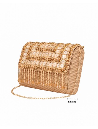 Embellished Shoulder Clutch Bag