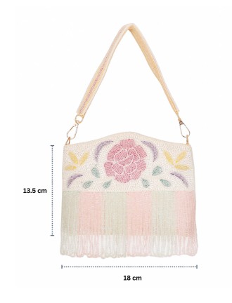 Embroidered Sling Clutch