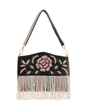 Embroidered Sling Clutch