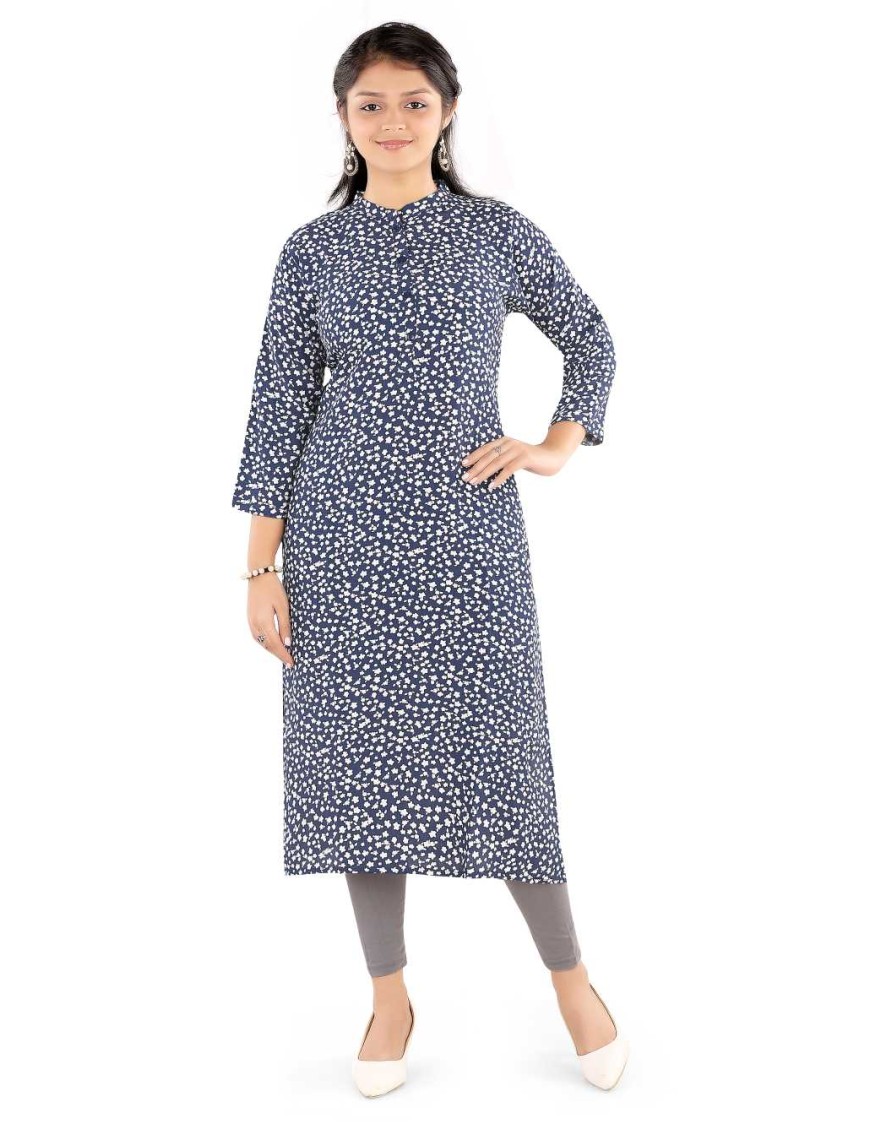 AIKAA Floral Printed Straight Kurti 